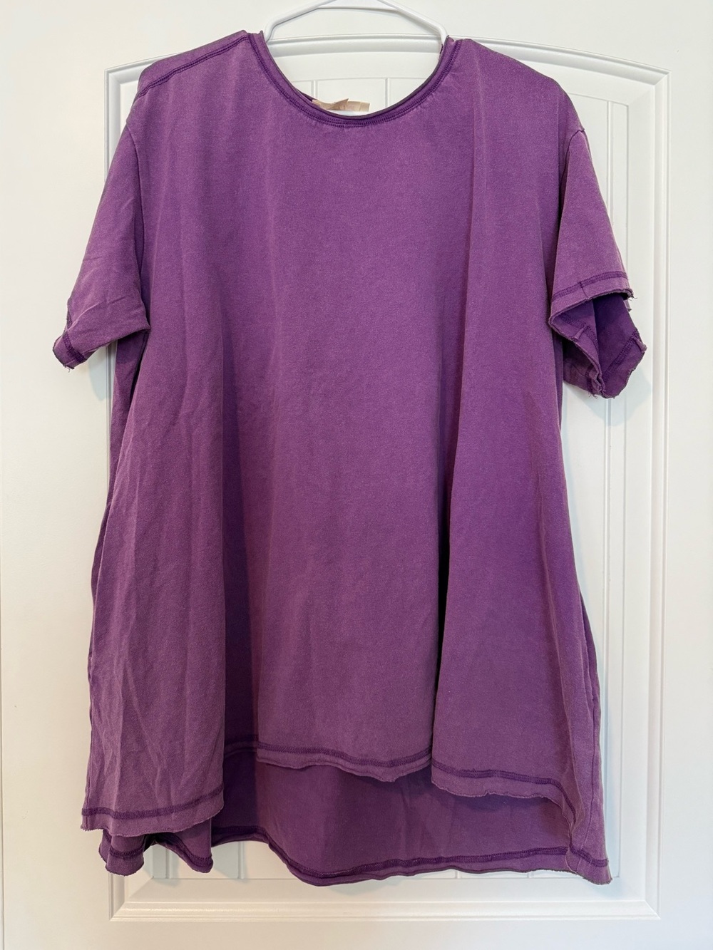 NWOT Peach Love California Purple Mineral Wash High-Low Tunic/T-Shirt Dress